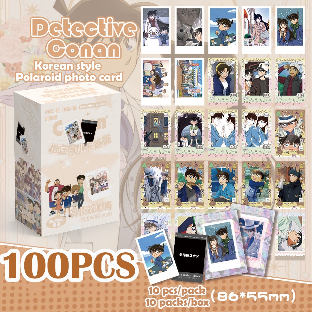 100Detective Conan Thẻ polaroid kaito kid amuro Phong cách hàn quốc lomo bài anime figure Thẻ ảnh
