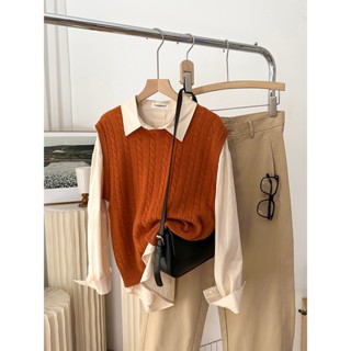  YAYUAN Áo Vest Cổ Tròn Nữ Phong Cách Mới Ôm Hơn Nhìn Phù Hợp Với Phong Cách Phương Tây Áo Vest Xoắn Ngắn Top 