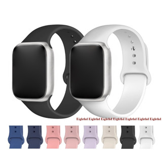 Dây đeo đồng hồ màu trơn bằng silicon cho Apple Watch Ultra 2 Ultra Series 10 9 8 7 6 SE 5 4 3 2 1 Kích thước 49mm 46mm 41mm 45mm 44mm 42mm 40mm 38mm