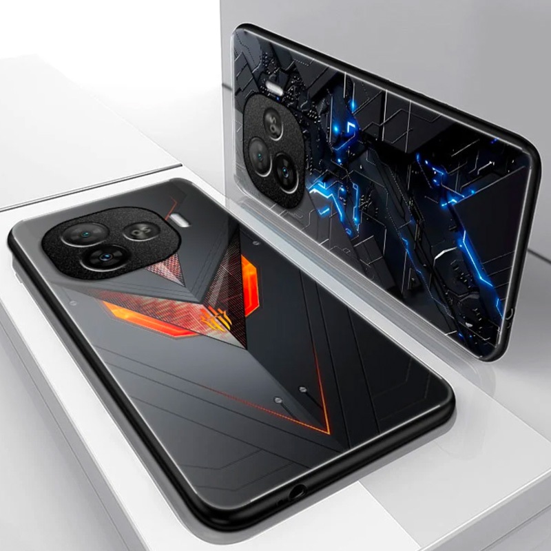 Dành Cho Vivo iQOO Z9 Turbo Ốp điện thoại Kính Cường Lực Ốp điện thoại Cứng Cho Vivo iQOO Z9 Turbo P