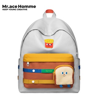 Mr. ace Homme 1969 Foodie Series Thiết Kế Ban Đầu Niche Ba Lô Sinh Viên Đại Học Schoolbag 14 Inch Du Lịch Laptop Ba Lô Dành Cho Nữ