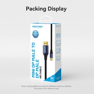 Dây cáp DP Vention Mini DP Sang DP 4K 60Hz Displayport Cáp 4K 120Hz Thunderbolt DP Bộ điều hợp 1,5m / 2M / 3M
