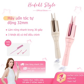 Máy uốn tóc làm xoăn tự động HODEKT Máy uốn tóc tự động lớp phủ gốm sứ bảo vệ tóc khi tạo kiểu đường