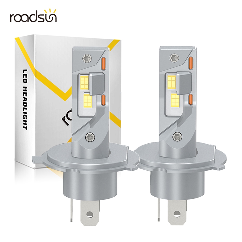 Roadsun 2 Chiếc H4 H7 9005 Bóng Đèn Pha Ô Tô Led Hi-Lo Beam H1 H11 9006 HB3 HB4 180W / Cặp 24000LM 1-Copper Tube 1: 1 Kích Thước Cắm Và Chạy 12V 6000K Trắng Siêu Sáng CSP Chips Foglamp