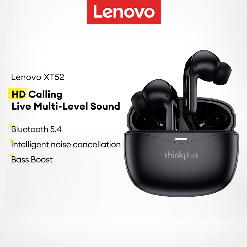Tai nghe Bluetooth Lenovo XT52 HIFI Độ phân giải cao Chất lượng âm thanh Chơi game có độ trễ thấp có Mic Music
