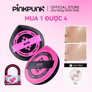 PinkPunk set bông mút điểm chất liệu cotton mềm mại có thể dùng khô hoặc bóp ẩm không hút kem nền