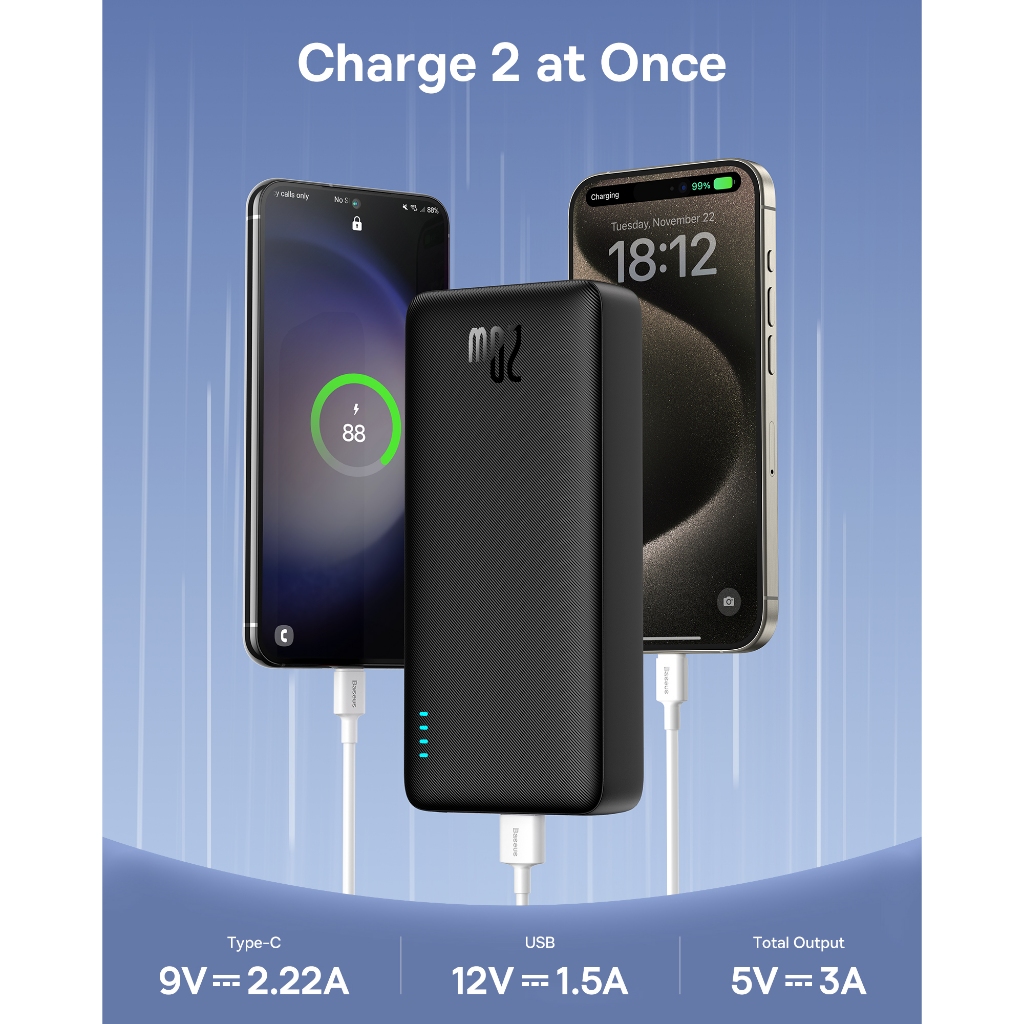 Sạc dự phòng Airpow BASEUS có sạc nhanh 20W 20000mah thích hợp cho phone 15 / 14 / 13 / 12 xiaomi | BigBuy360 - bigbuy360.vn