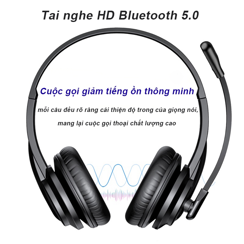 Tai nghe Bluetooth SPRISE W6208 khử tiếng ồn không dây Cuộc gọi hội nghị Xoay âm thanh nổi với băng đô / Mic có thể điều chỉnh | BigBuy360 - bigbuy360.vn