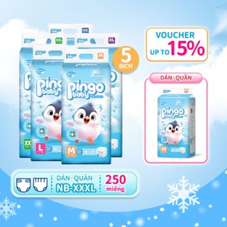 Pingo Baby Diapers dòng Nature Tã/Bỉm quần siêu mỏng thoáng khí thấm hút tốt M/L/XL/XXL/XXXL