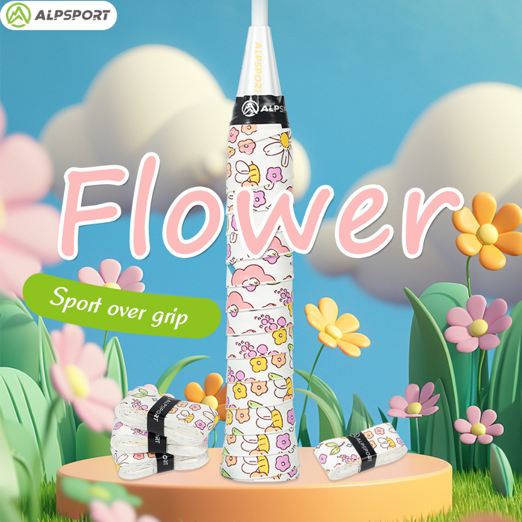 Alp Flower PRO Pickleball Vợt Cầm Băng Vợt Cầu Lông Chống Trơn Trượt Hút Mồ Hôi Băng Huấn Luyện Ngoà