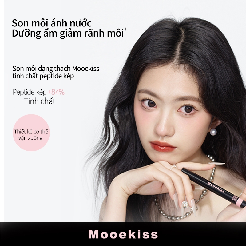 Son thạch Mooekiss bổ sung tinh chất Double Peptide dưỡng ẩm, giúp môi mềm mịn và lên màu tự nhiên 2.2g | BigBuy360 - bigbuy360.vn