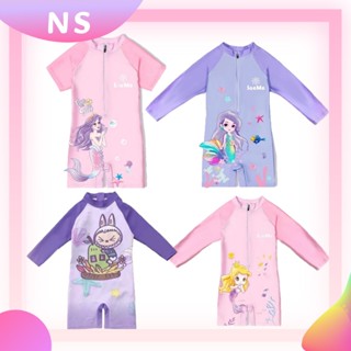 Bé Gái 3-11 Tuổi Mới Kawaii LABU Thiết Kế In Hình 1 Rashguard, Đồ Bơi Nhanh Khô