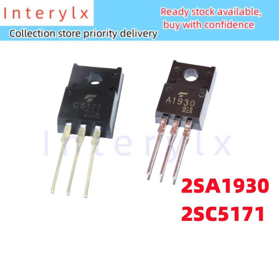 5 Cái / lốc 2SA1930 2SC5171 A1930 C5171 TO-220F Bộ Khuếch Đại Công Suất Âm Thanh Cặp Ống Ống