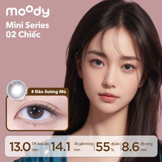 Set 2 chiếc kính áp tròng Moody 14.2mm Nâu Sa Mạc lens 1 ngày thuộc bộ sưu tập Teenage Daydream Mini version