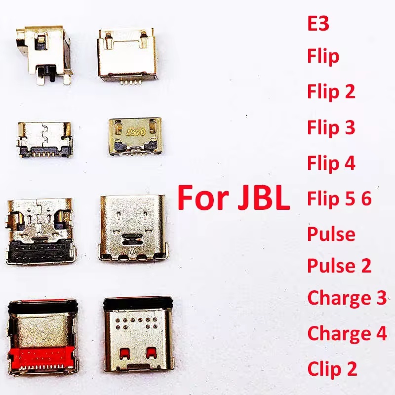 10 Chiếc Dock Sạc Bluetooth USB Thay Thế Cho JBL Flip 3/4/5/6, E3, Charge 3/4, Pulse 2