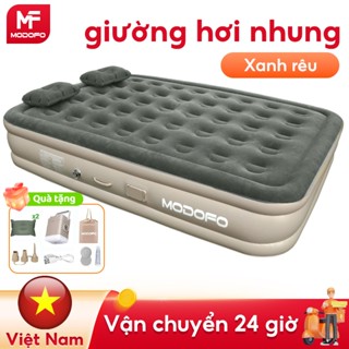 MODOFO Đệm tự bơm hơi thông minh Cắm trại hoặc gia đình (Bao gồm gối và máy bơm điện)