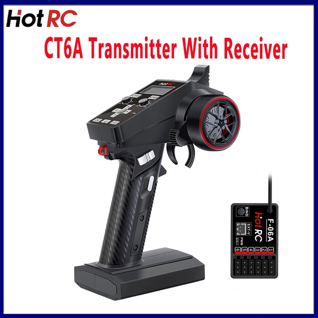 Hotrc CT-6A 6CH CT-6B 8CH Đài Phát Thanh Điều Khiển Một Tay 2.4GHz Bộ Điều Khiển Từ Xa Với F-06A F-0