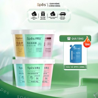 Dầu gội tẩy tế bào chết SPES tinh chất muối biển sạch gàu da đầu dưỡng ẩm kiềm dầu và phồng tóc 280g