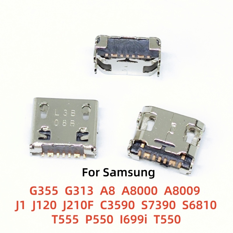 10-50 Chiếc Micro USB Jack Sạc Ổ Cắm Cổng Cắm Dock Sạc Kết Nối Cho samsung Galaxy G355 G313 A8 A8000