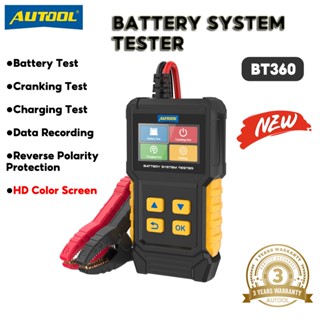 AUTOOL BT360 12V Kiểm Tra Pin Kỹ Thuật Số Ô Tô Chẩn Đoán Kiểm Tra Pin Máy Phân Tích Xe Cranking Sạc Máy Quét