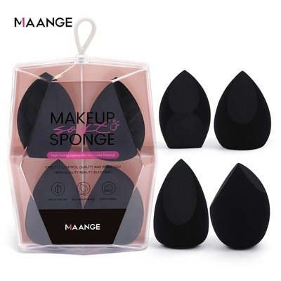 MAANGE Bộ 4 mút trang điểm đa năng, nhiều hình dạng bông phấn ướt và khô kèm hộp 52463
