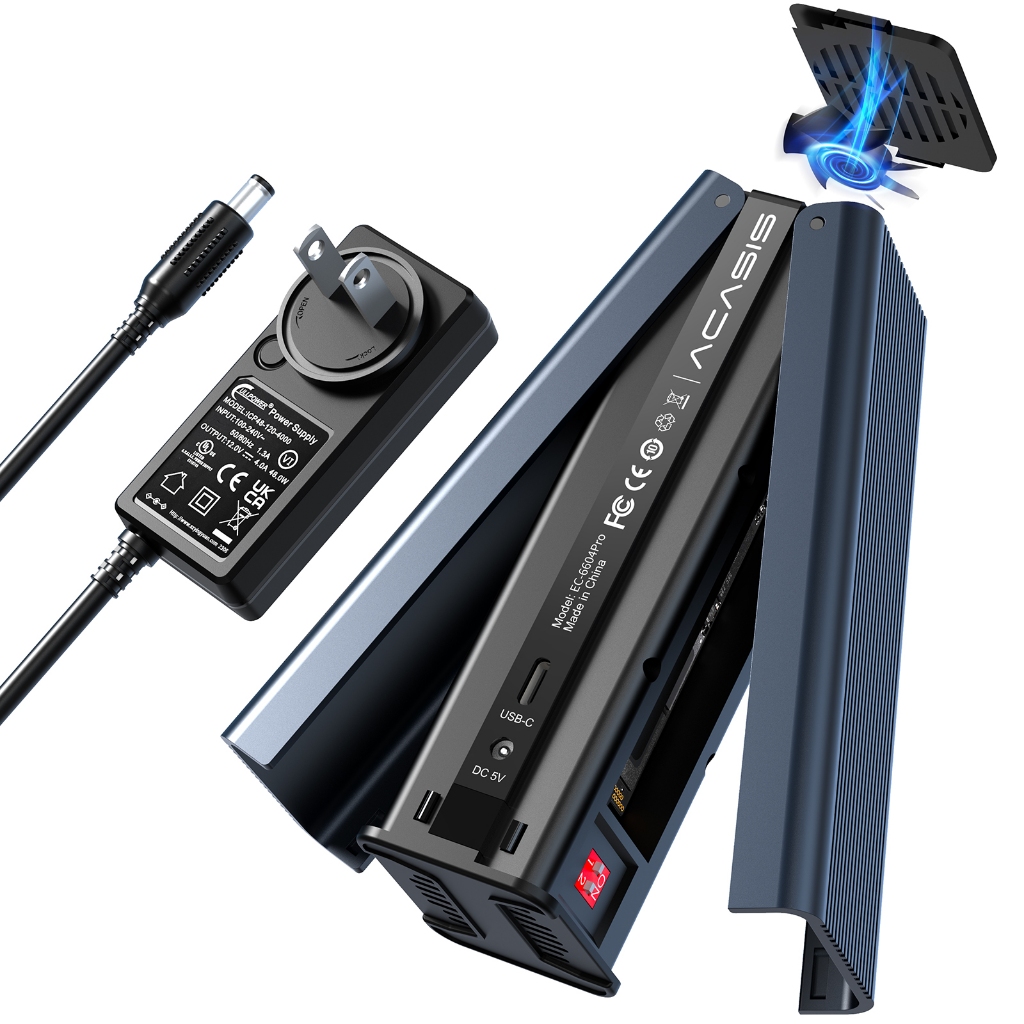 Acasis 20Gpbs Copycat Dual-Slot Ngoại tuyến Clone Tích hợp Quạt làm mát Công cụ Cài đặt miễn phí USB