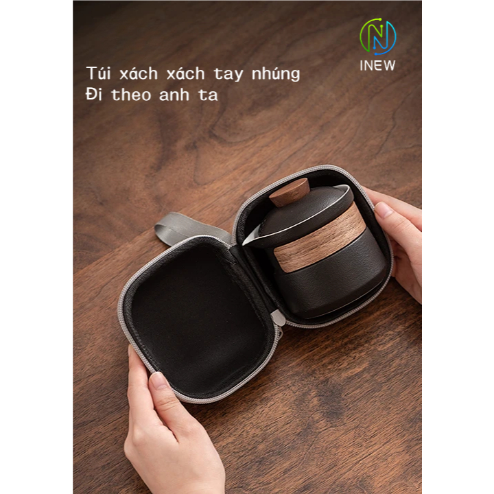 Ấm trà du lịch di động, Một nồi ba cốc, Bộ trà Kung Fu ngoài trời | BigBuy360 - bigbuy360.vn