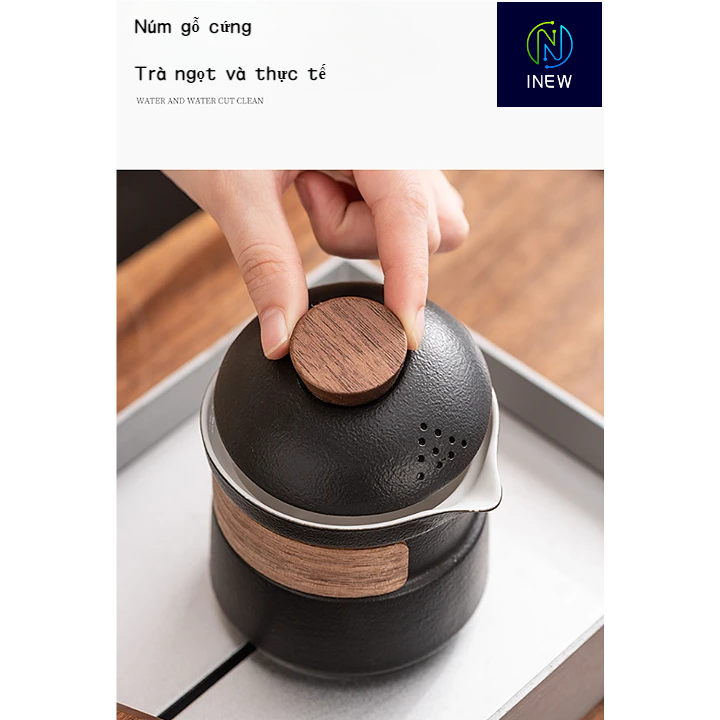 Ấm trà du lịch di động, Một nồi ba cốc, Bộ trà Kung Fu ngoài trời | BigBuy360 - bigbuy360.vn
