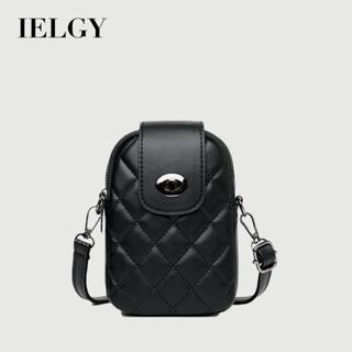 Túi điện thoại di động hình thoi đen thời trang dành cho nữ IELGY
