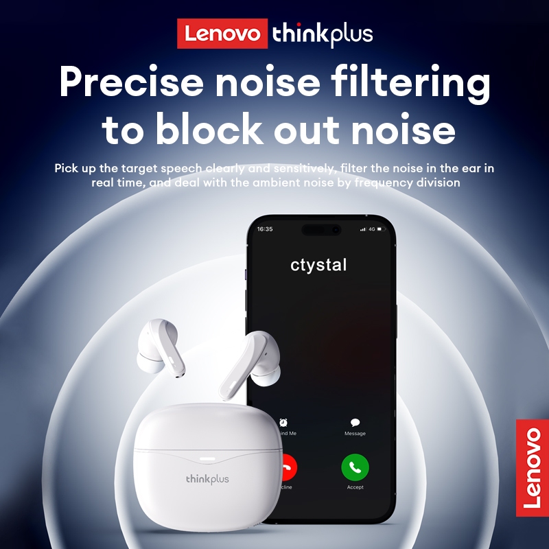 Tai nghe Bluetooth Lenovo XT52 HIFI Độ phân giải cao Chất lượng âm thanh Chơi game có độ trễ thấp có Mic Music | BigBuy360 - bigbuy360.vn