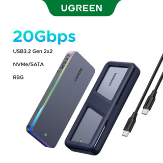 Hộp đựng ổ cứng SSD UGREEN 20Gbps M2 M.2 NVMe SATA SSD Enclosure Adapter USB 3.2 Gen2