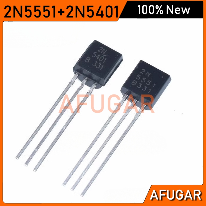 100 Cặp / 200 CÁI 2N5551 2N5401 5551 5401 TO-92 (100 CÁI * 2N5401 + 100 CÁI * 2N5551) Transistor lưỡ