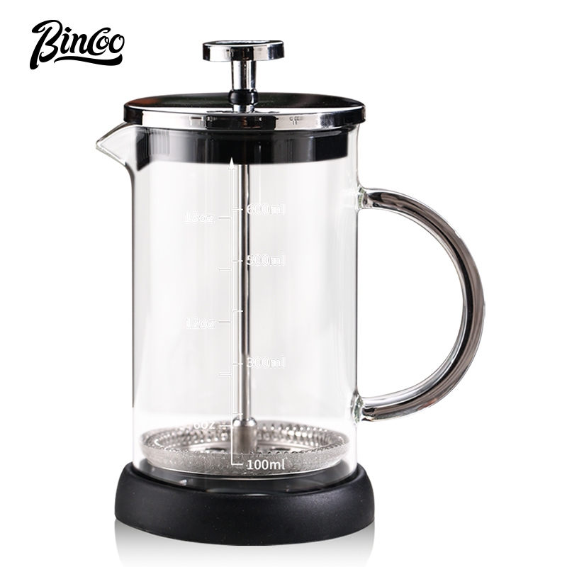 Bincoo French Press Pot Cà Phê Ấm Siêu Tốc Lọc Nồi Mike / Trà / Cà Phê Thủy Tinh Nồi Hộ Gia Đình 350ml / 600ml