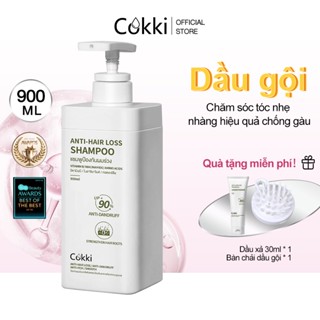 Cokki Tẩy tế bào chết KERATIN Dầu gội chống rụng tóc 900ml+Dầu xả 500ml để tăng trưởng tóc và giảm gàu. Bảo vệ tóc bằng dầu gội và dầu xả