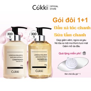 Cokki Chanh Kem Tắm Sữa tắm thiên nhiên 300ML Chanh  PH5.5, Sữa tắm chiết xuất Chanh , Sữa tắm trắng da Vitamin E, giảm tích tụ vi khuẩn tới 99,99%, sữa tắm tẩy trang hỗ trợ đề kháng tự nhiên cho da, giữ ẩm và sạch da