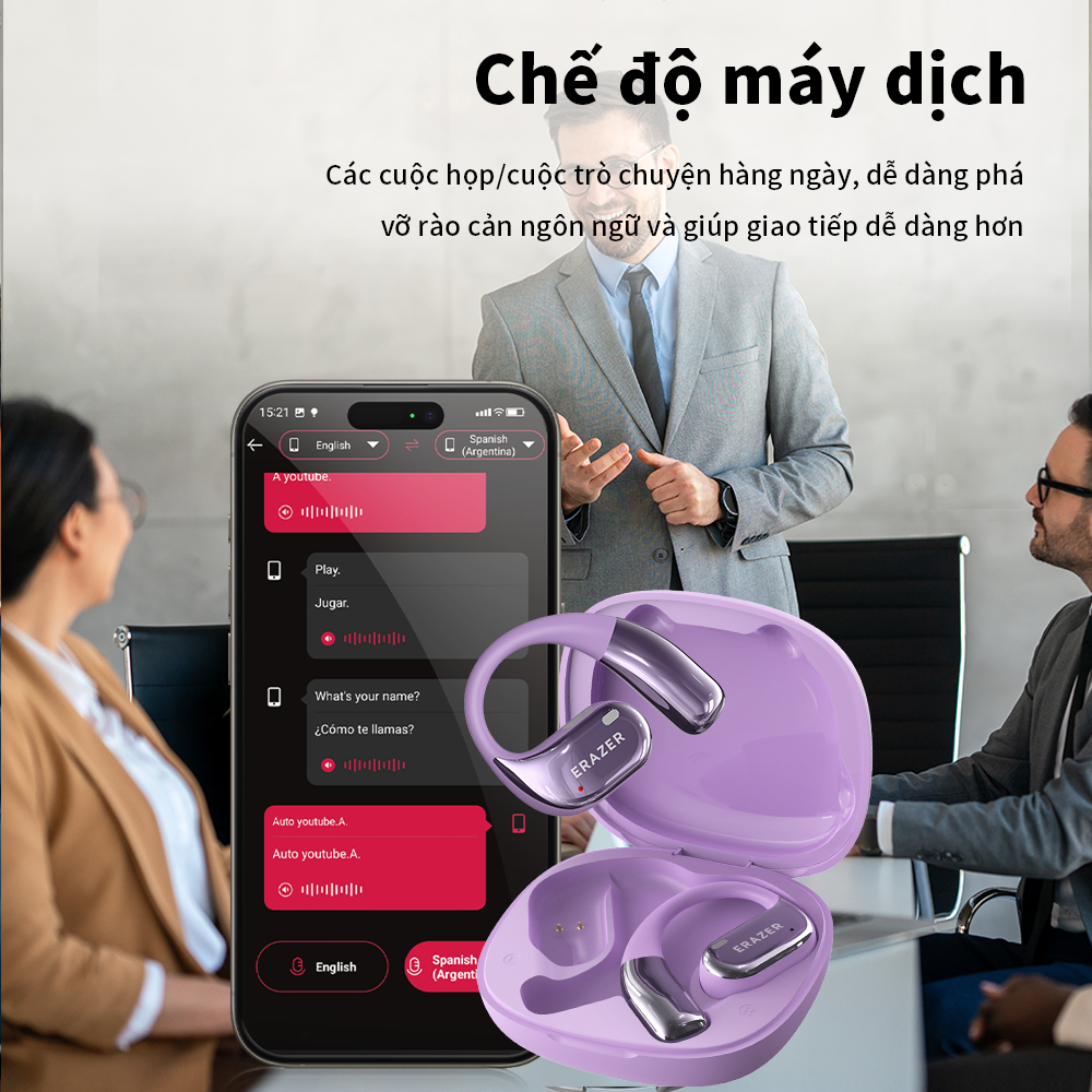 Lenovo ERAZER X11 Tai nghe không dây IPX7 có micrô Tai nghe mở OWS Tai nghe thể thao chống nước Bluetooth 5.4 | BigBuy360 - bigbuy360.vn