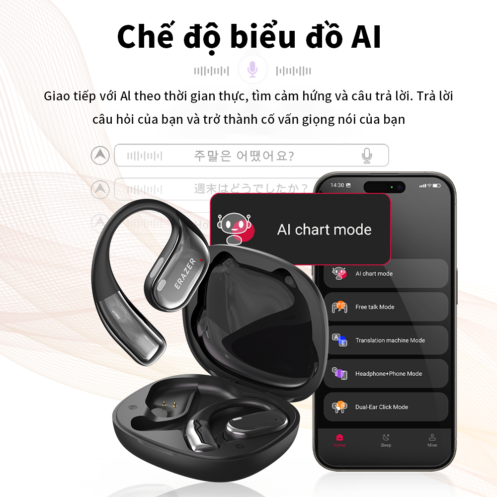 Lenovo ERAZER X11 Tai nghe không dây IPX7 có micrô Tai nghe mở OWS Tai nghe thể thao chống nước Bluetooth 5.4 | BigBuy360 - bigbuy360.vn