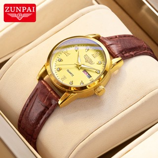 Đồng hồ nữ ZUNPAI Chính hãng Chống nước Dây thép Đeo tay Độc lạ Đẹp Đồng hồ nữ cơ kim Dây da
