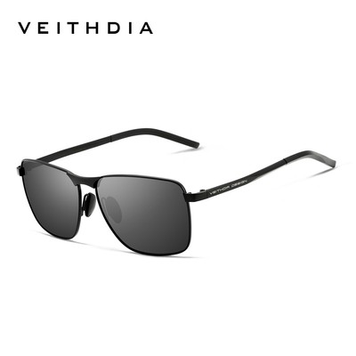 Kính râm phân cực nam VEITHDIA 2462 gọng vuông cổ điển