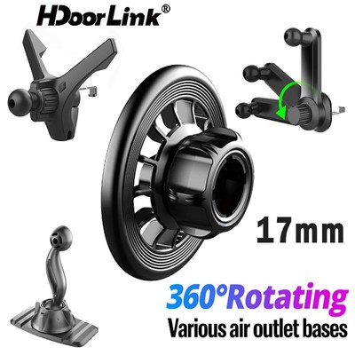 Giá Đỡ Điện Thoại HdoorLink 17mm Hình Tam Giác Có Nam Châm Gắn Lỗ Thông Gió Xe Hơi