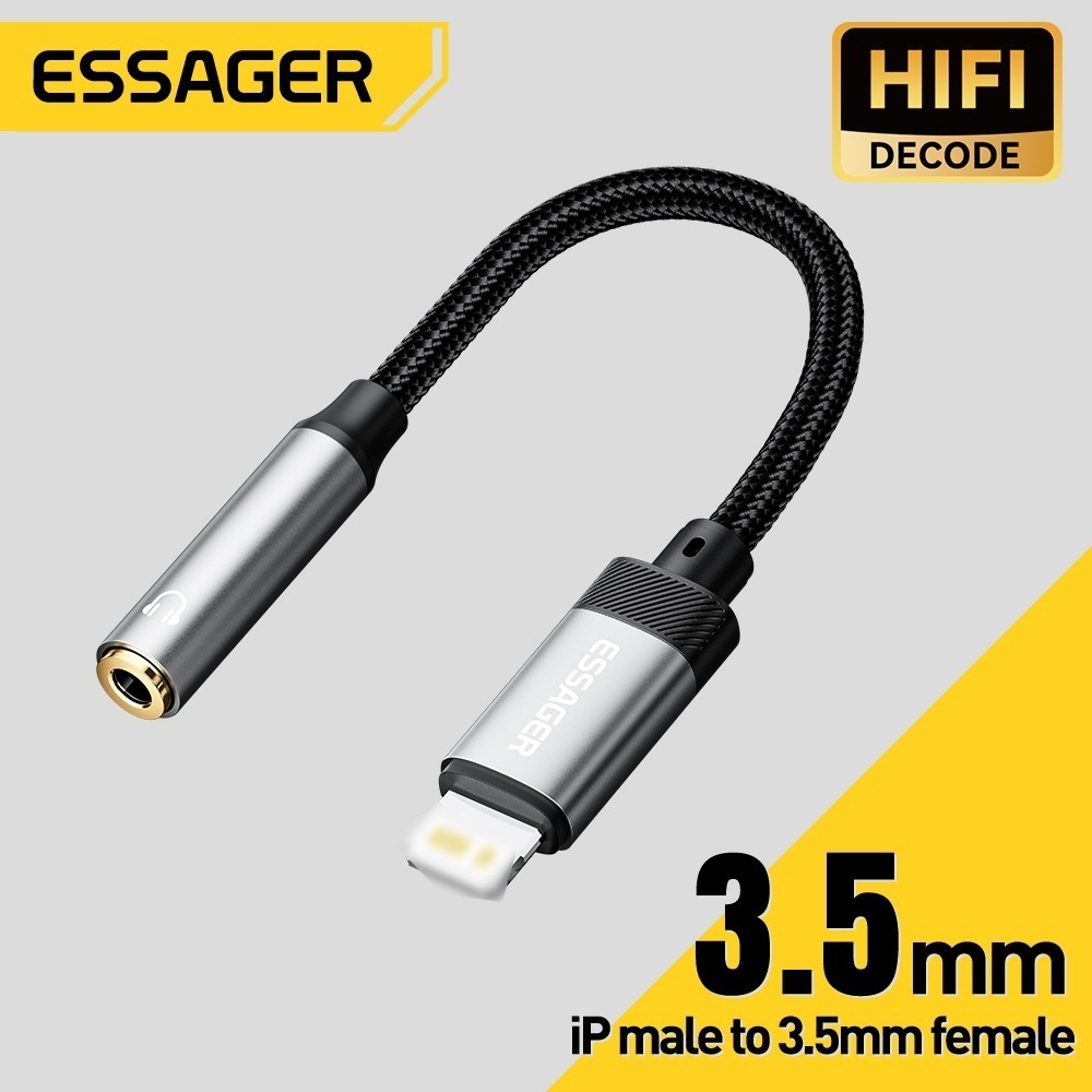 Essager Cáp Chuyển Đổi Âm Thanh 3.5 Mm USB C / L Sang 3.5 Giắc Cắm Tai Nghe AUX Adapter Cho Samsung Xiaomi IP12 / 13 / 14 | BigBuy360 - bigbuy360.vn