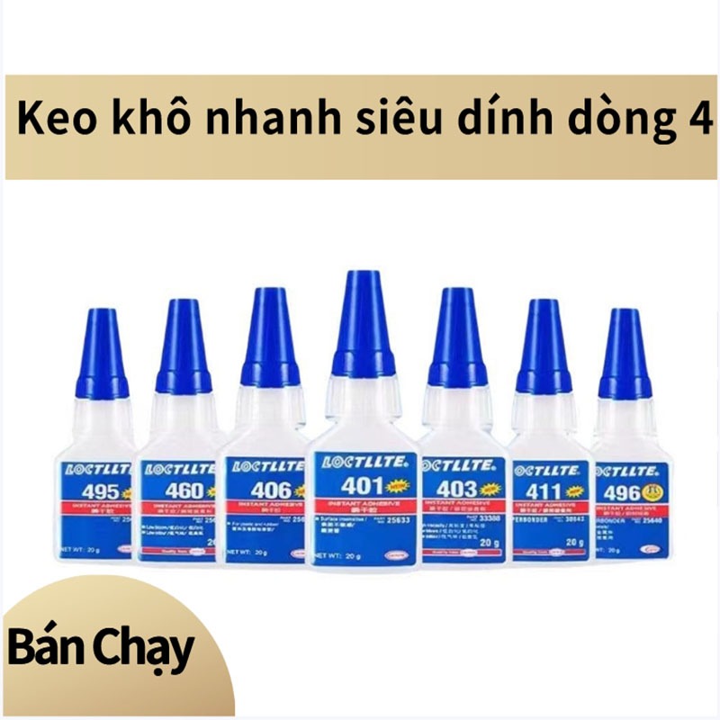 401 403 411 415 495 Keo Khô Nhanh Nhựa Gốm Kim Loại Cao Su Siêu Keo Siêu Keo