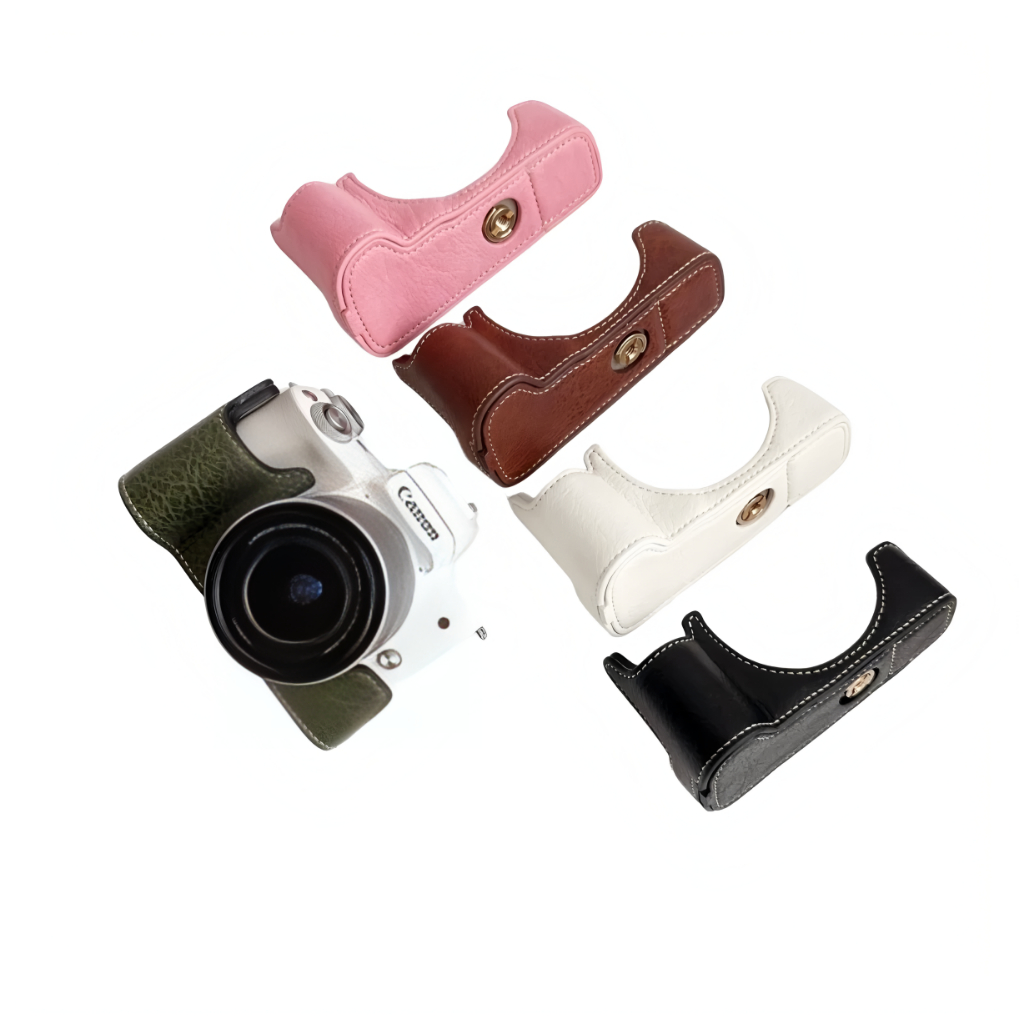 Vỏ bọc nửa thân bằng da PU cho máy ảnh Canon EOS M5 / M50 / M50 / Mark II 2 / M50II