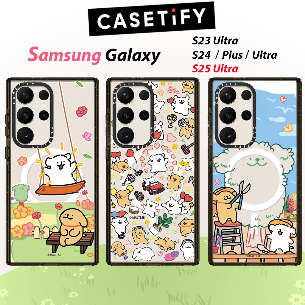 Line puppy casetify Magnetic case Samsung phone case for Samsung Galaxy S25Ultra compatible S24Ultra