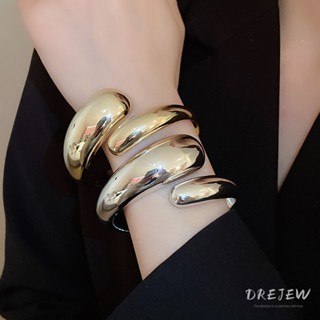 Drejew Vòng tay mở acrylic hình bầu dục Vòng tay thiết kế xuyên biên giới Châu Âu và Mỹ thời trang phóng đại khí quyển trang sức tay