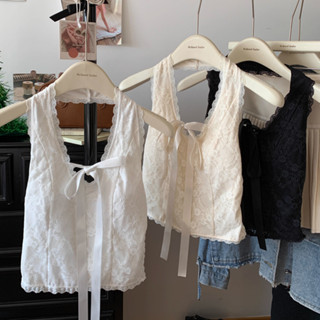 YIBEIKA Áo yếm ren ren ren cổ chữ v có đệm ngực