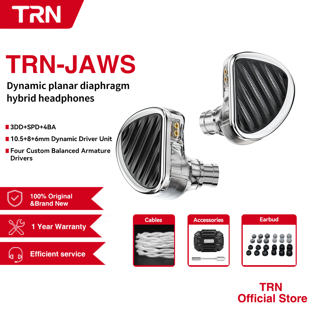 Trn JAWS Tai nghe nhét tai Tai nghe nhét hàng đầu HIFI IEM có cáp nghe