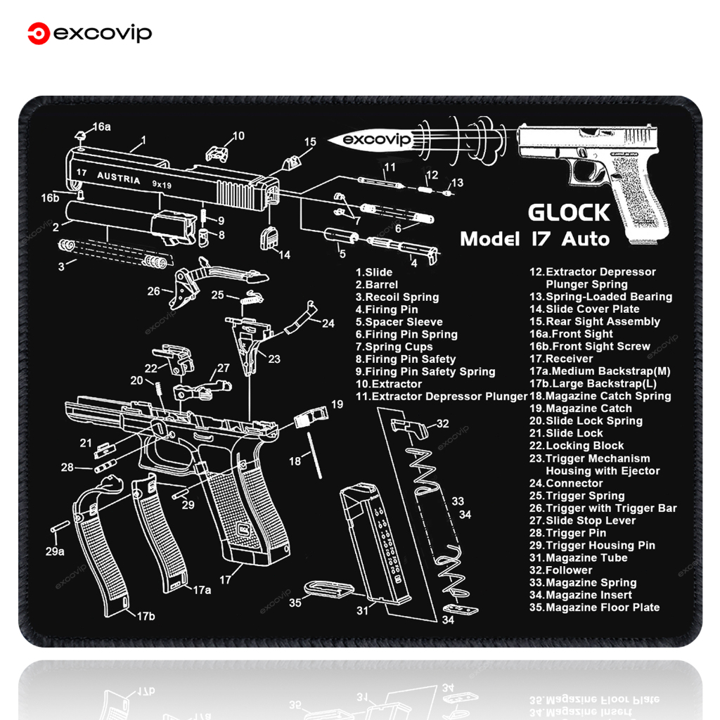 Glock17 Miếng Lót Chuột Hình Ảnh Giải Nén Kích Thước Lớn Mềm Mại Thoải Mái Đường May Miếng Lót Lớn C
