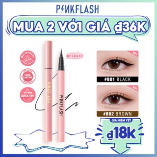 PINKFLASH Bút kẻ mắt dạng lỏng màu đen lâu trôi không thấm nước