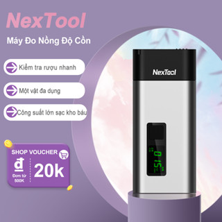 Máy đo nồng độ cồn 4 trong 1 NexTool - sạc dự phòng ,cắt dây thoát hiểm, búa thoát hiểm,Dụng cụ kiểm tra rượu chính xác không tiếp xúc với khí thổi